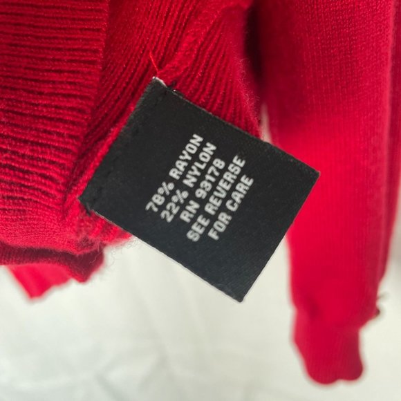 PREMISE STUDIO button front long sleeves red cardigan Large - Picture 5 of 6